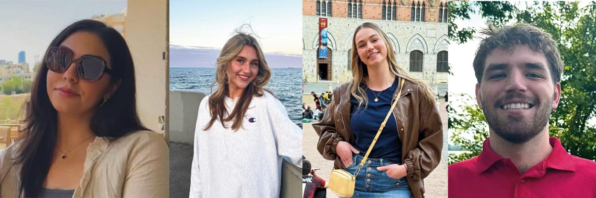 Four photos in a collage